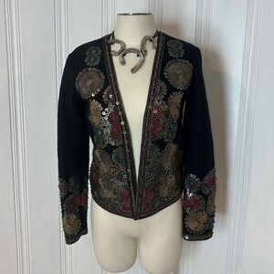 ✨ SCOTCH & SODA Embroidered Beaded Blazer Jacket – Size 1 (Small) ✨